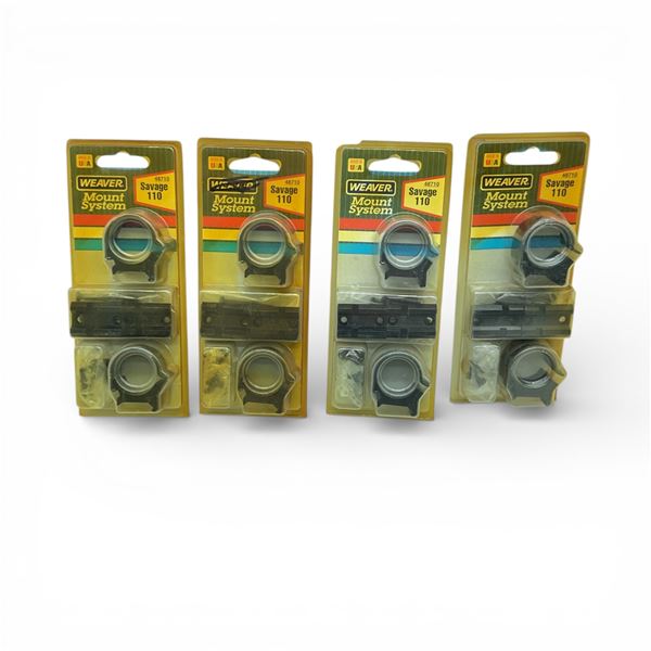 Weaver Savage 110 Mount System X 4 Qty