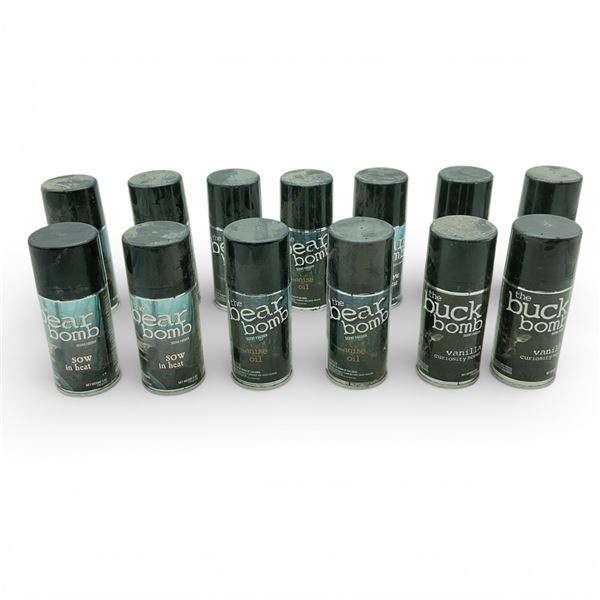 Assorted Buck Bomb and Bear Bomb Scent Foggers X 13 Qty
