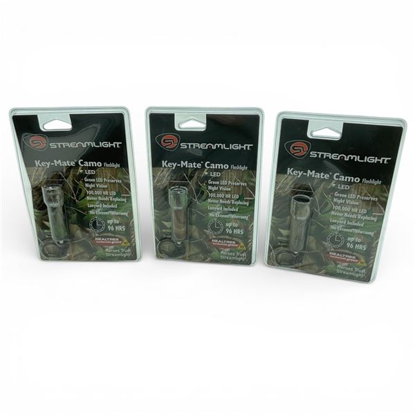 Streamlight Key-Mate Camo Green LED Flashlight X 3 Qty