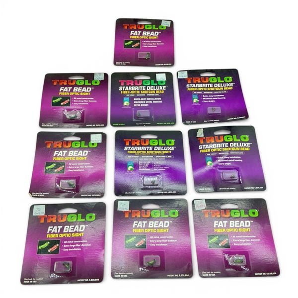 TruGlo Starbrite Shotgun Bead Sight X 4 Qty and TruGlo Fat Bead Sights X 6 Qty