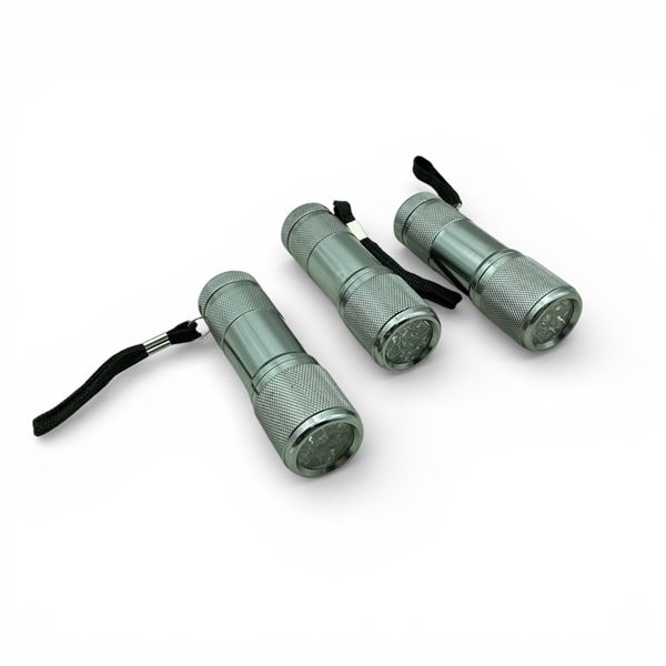 3.5" Handheld Battery Operated Flashlight X 3 Qty