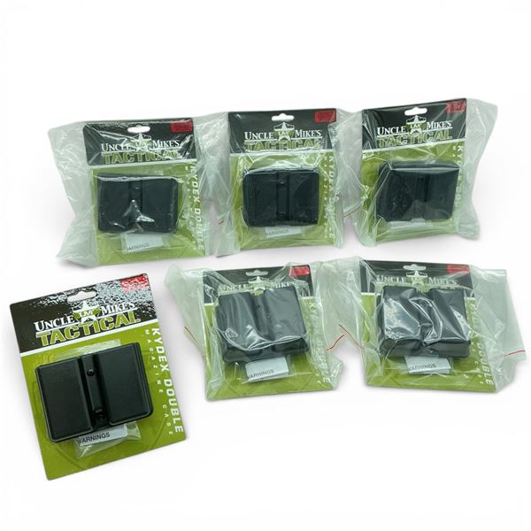 Uncle Mike's Tactical Kydex Double Magazine, Double Row Belt Loop Case X 6 Qty