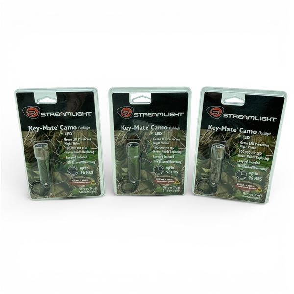 Streamlight Key-Mate Camo Green LED Flashlight X 3 Qty