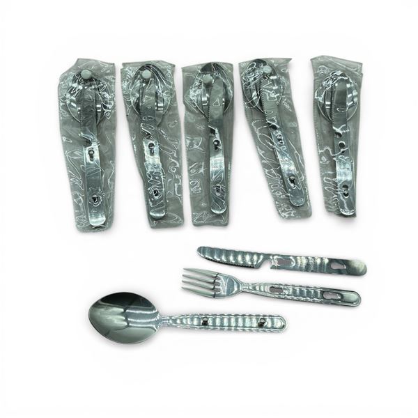 Knife, Fork, Spoon Camping Set X 6 Qty