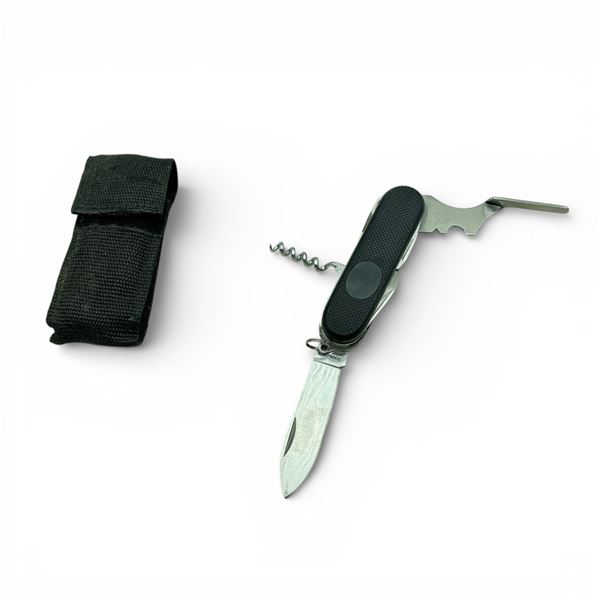 Multi-Tool Pocket Knife, 2.75" Main Blade with Pouch