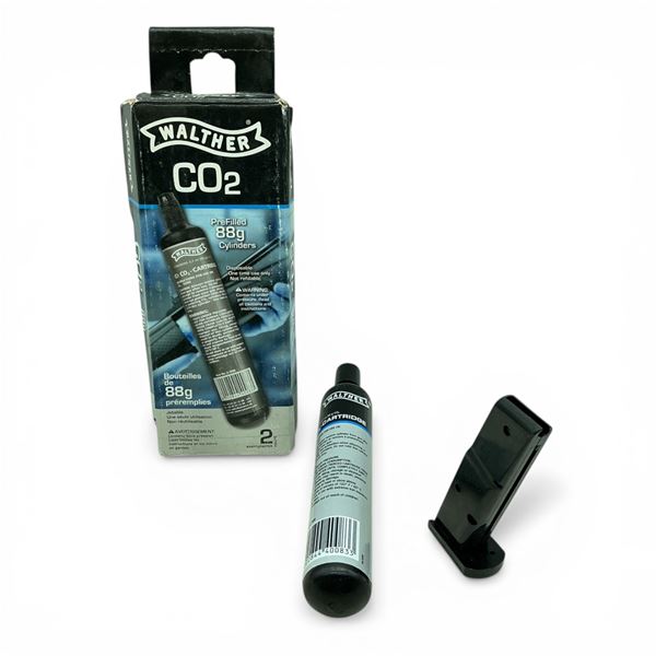 Walther CO2 Pre-Filled 88g Cylinder X 1 Qty and BB Magazine