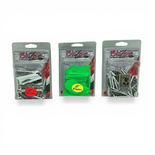 Bohning Archery Blazer 2" Broadhead Vane, Camo and Green, 100 Pack X 3 Total Qty