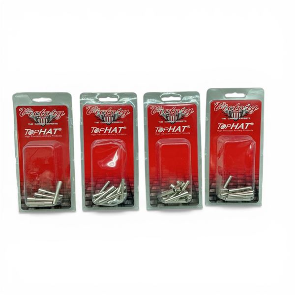Victory Archery RIP Top Hat Stainless Insert, 12 Pack X 4 Qty