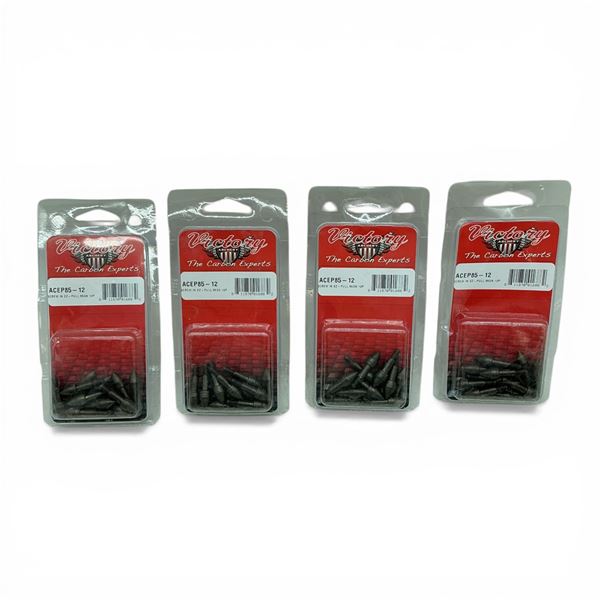 Victory Archery Screw-In Ez-Pull Field Points, 85 Grain Heads, 12 Pack X 4 Qty