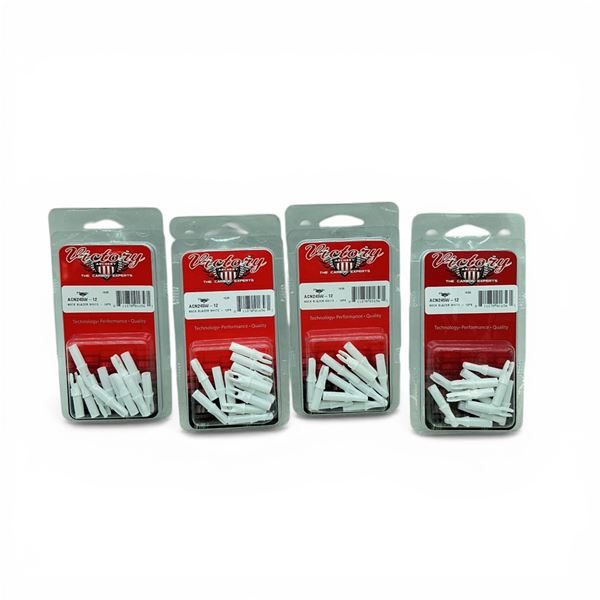 Victory Archery Blazer Nock, White, 12 Pack X 4 Qty