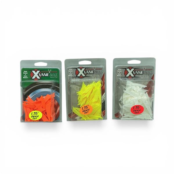 Bohning Archery X-Vane 1.75" Shield Cut Vanes, Assorted Colors, 100 Pack X 3 Qty
