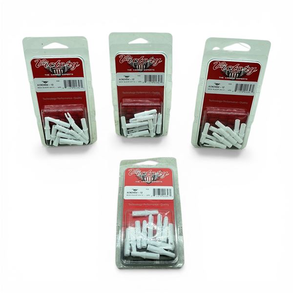 Victory Archery Blazer Nock, White, 12 Pack X 4 Qty