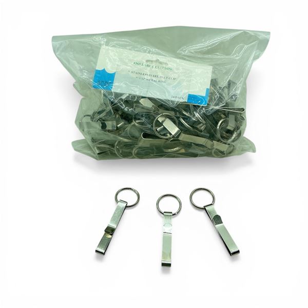 Assorted Stainless Steel Belt Clips X 65 Qty