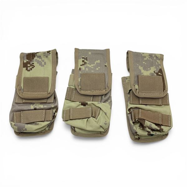 Desert Camo Rifle Magazine Molle Pouch X 3 Qty