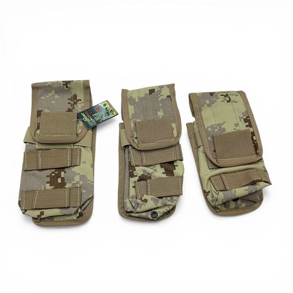 Desert Camo Rifle Magazine Molle Pouch X 3 Qty