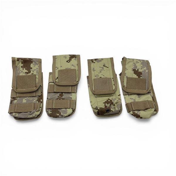 Desert Camo Rifle Magazine Molle Pouch X 4 Qty