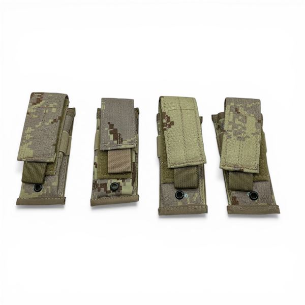Desert Camo Pistol Magazine Molle Pouch X 4 Qty