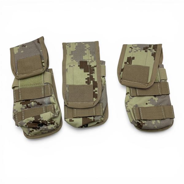 Desert Camo Rifle Magazine Molle Pouch X 3 Qty