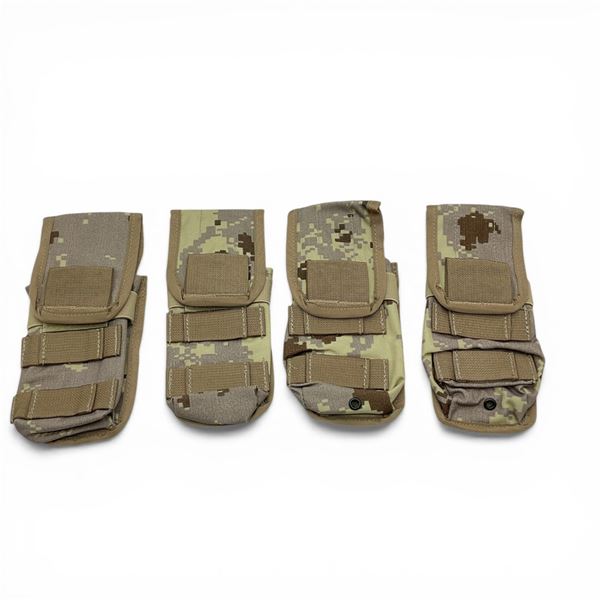 Desert Camo Rifle Magazine Molle Pouch X 4 Qty