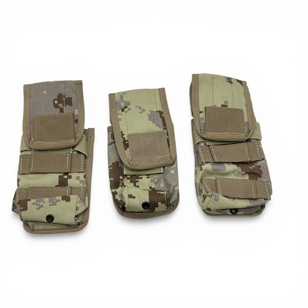 Desert Camo Rifle Magazine Molle Pouch X 3 Qty