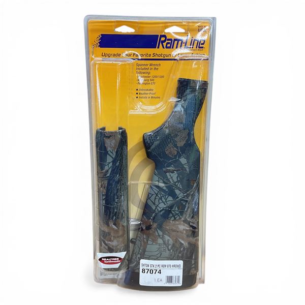 Ramline Synthetic Replacement 2 Piece Shotgun Stock for 12 Ga Remington 870 in Realtree Hardwoods