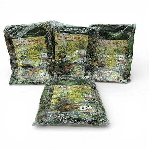 Tree Leaf Camo Suit Including Jacket, Pants, Hat and Mask Size XXL X 4 Qty