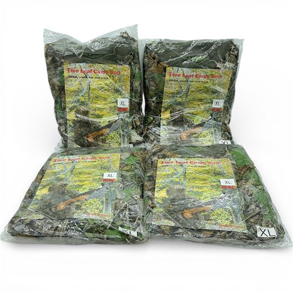 Tree Leaf Camo Suit Includes Jacket, Pants, Hat and Mask Size XL X 4 Qty