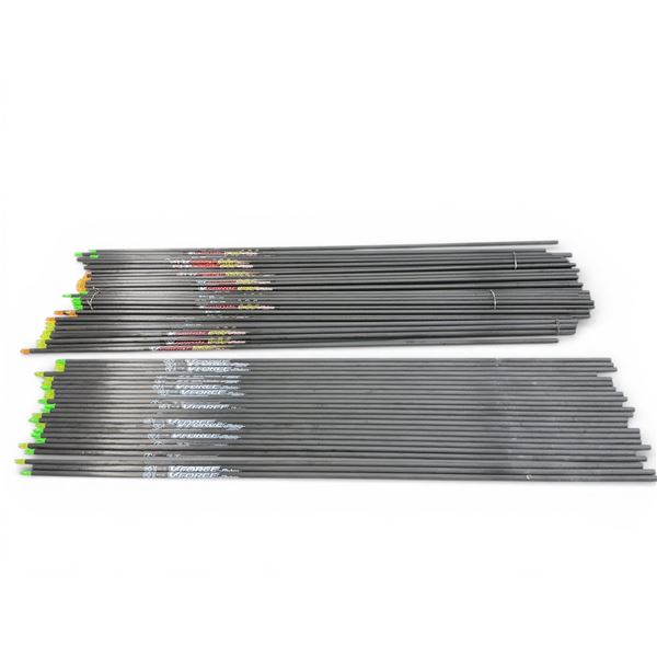 Victory Archery V-Force Assorted Arrow Shafts, Some with Nocks, Approx 74 Qty