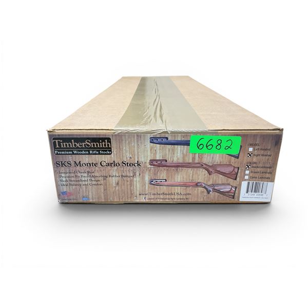 Timbersmith RH Replacement Monte Carlo Stock for SKS, Black Laminate