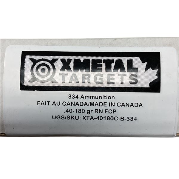 XMetal .40 S&W, 180 Grain RN FCP Ammunition, 334 Rounds