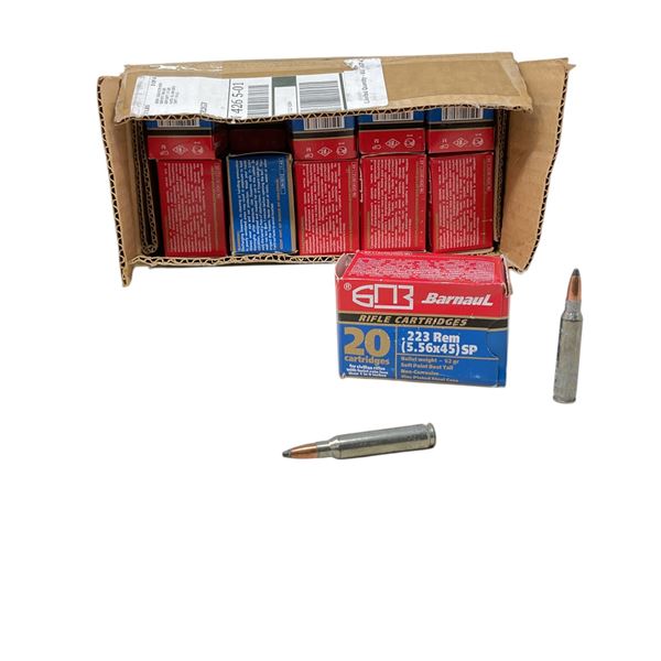 Barnaul .223 Rem, 62 Grain SPBT Non-Corrosive Ammunition, 500 Rounds