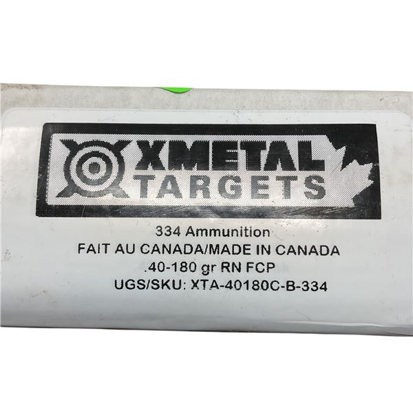 XMetal .40 S&W, 180 Grain RN FCP Ammunition, Approximately 334 Rounds
