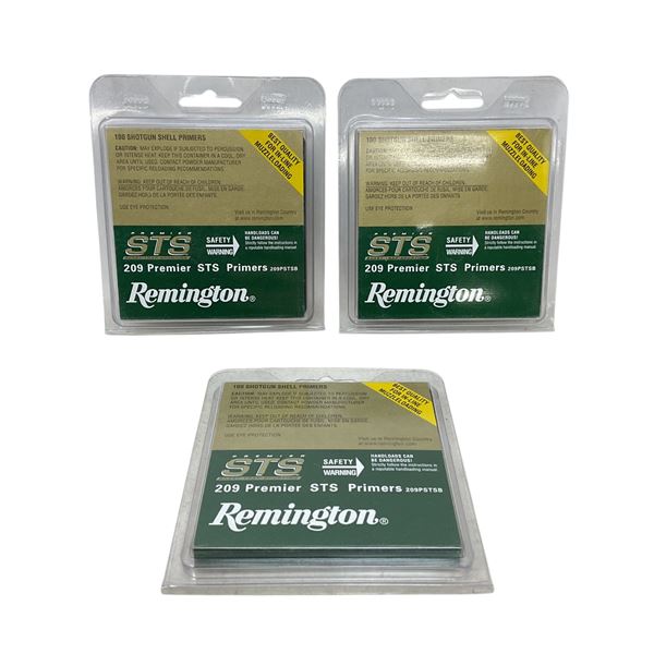 Remington 209 Premier STS Primers, 100 Pack X 3 Qty