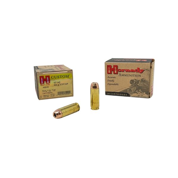 Hornady Custom 50 AE, 300 Grain XTP/ HP Ammunition, 40 Rounds