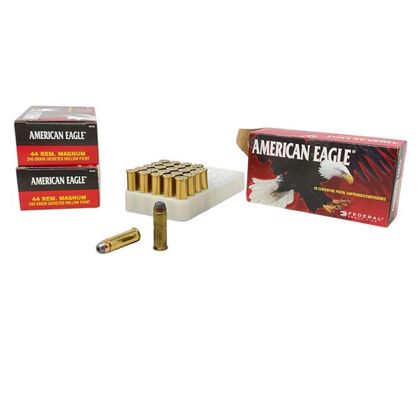 American Eagle 44 Rem Magnum, 240 Grain Jacketed HP Ammunition, 126 Rounds