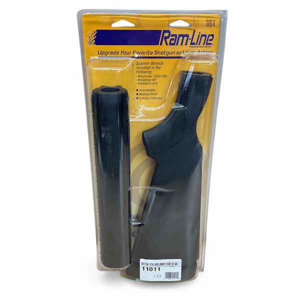 RamLine Synthetic Replacement Shotgun Stock for 12 Ga Remington 1100 in Black