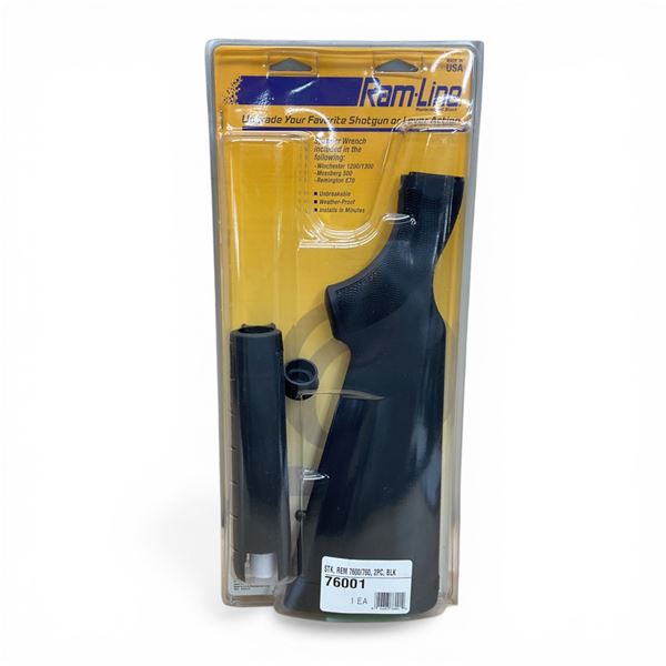 Ramline Synthetic Replacement 2 Pc Shotgun Stock for Remington 7600/760, Black