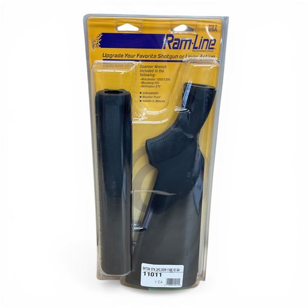 Ramline Synthetic Replacement 2 Pc Shotgun Stock for 12 Ga Remington 1100 in Black