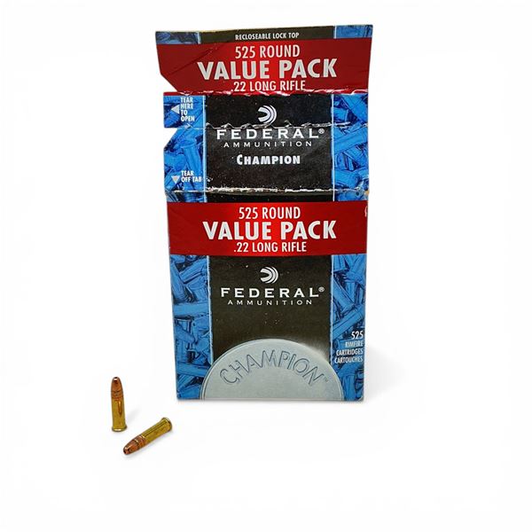 Federal Champion .22 LR, 36 Grain HP Ammunition, Approximately 500 Rounds