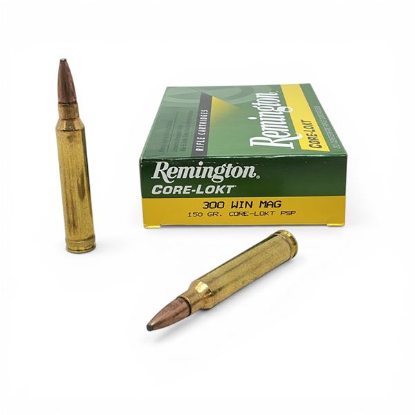 Remington 300 Win Mag, 150 Grain Core-Lokt PSP Ammunition, 20 Rounds