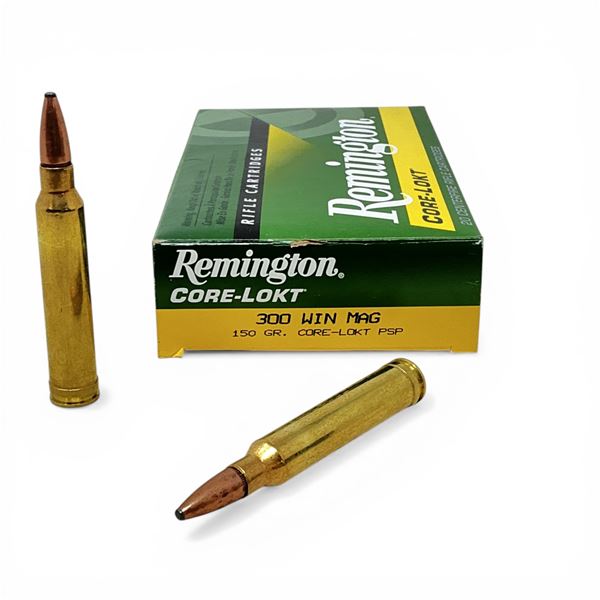 Remington 300 Win Mag, 150 Grain Core-Lokt PSP Ammunition, 20 Rounds