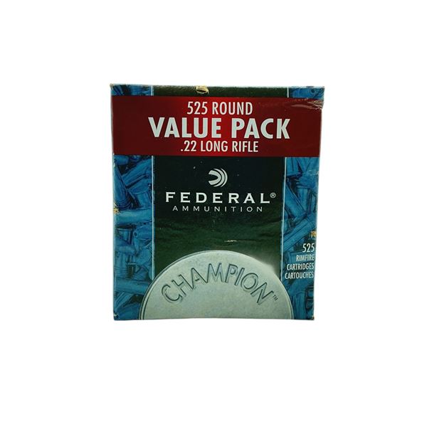 Federal Champion .22 LR, 36 Grain HP Ammunition, 525 Rounds