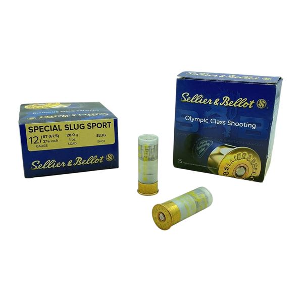 Sellier & Bellot Special Slug Sport 12 Ga, 1 oz Slug Shot Ammunition, 50 Rounds