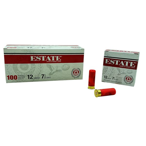 Estate Dove and Target Load 12 Ga, 2-3/4", 1-1/8 oz, #7.5 Shot Ammunition, 100 Rounds
