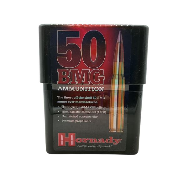 Hornady 50 BMG, 750 Grain A-Max Ammunition, 10 Rounds