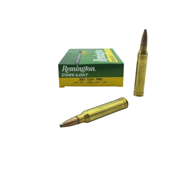 Remington 300 Win Mag, 150 Grain Core-Lokt PSP Ammunition, 20 Rounds