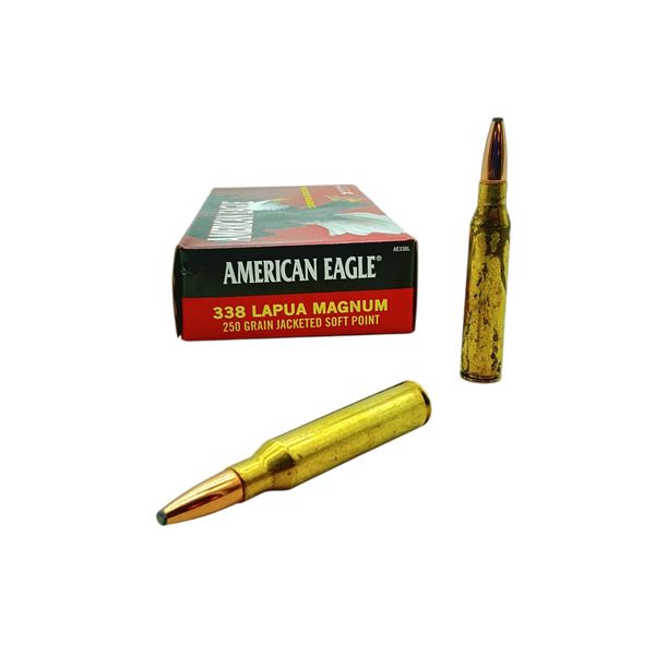 American Eagle 338 Lapua Magnum, 250 Grain JSP Ammunition, 20 Rounds