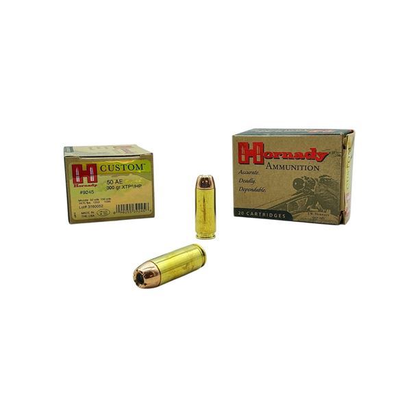 Hornady Custom 50 AE, 300 Grain XTP/ HP Ammunition, 40 Rounds