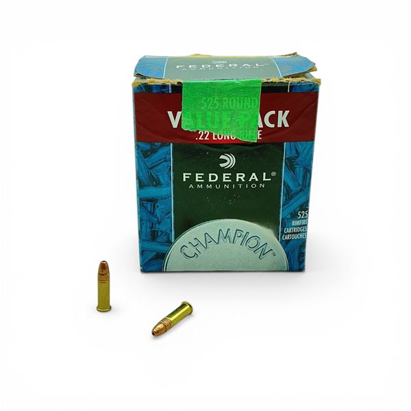 Federal Champion .22 LR, 36 Grain HP Ammunition, Approximately 500 Rounds