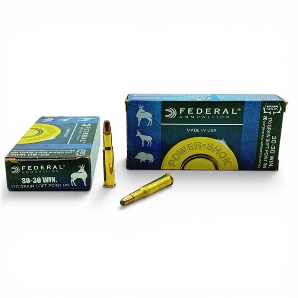 Federal Power-Shok 30-30 Win, 170 Grain Soft Point RN Ammunition, 41 Rounds